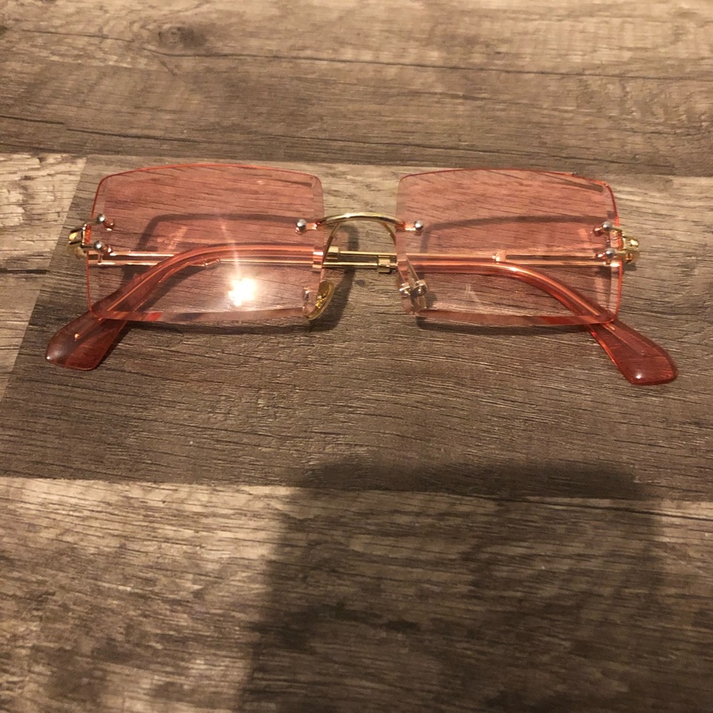 sunglasses, red tint